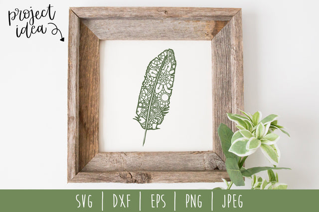 Feather Mandala Zentangle SVG SavoringSurprises 