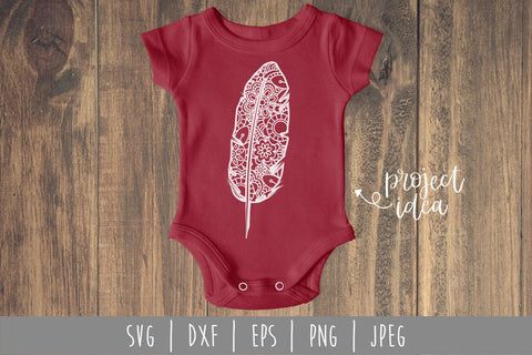 Feather Mandala Zentangle SVG SavoringSurprises 