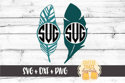 Feather Monogram Set - Monogram SVG Files SVG Cheese Toast Digitals 