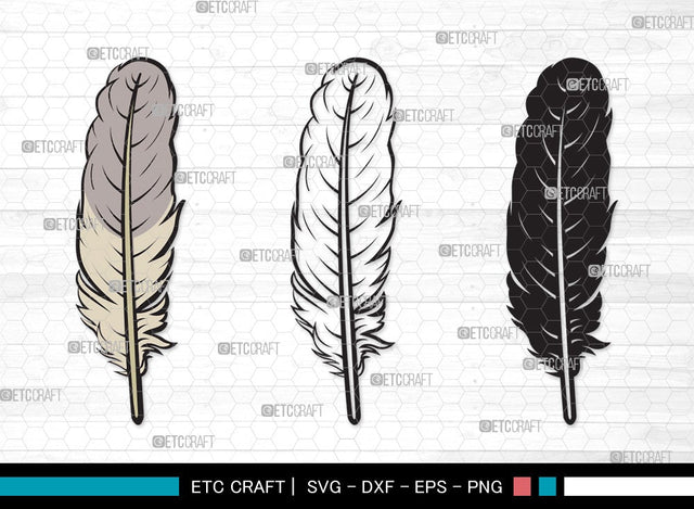 Feather SVG | Boho Feathers Svg | Feathers Svg | Tribal Boho Svg | Feather Clipart SVG ETC Craft 