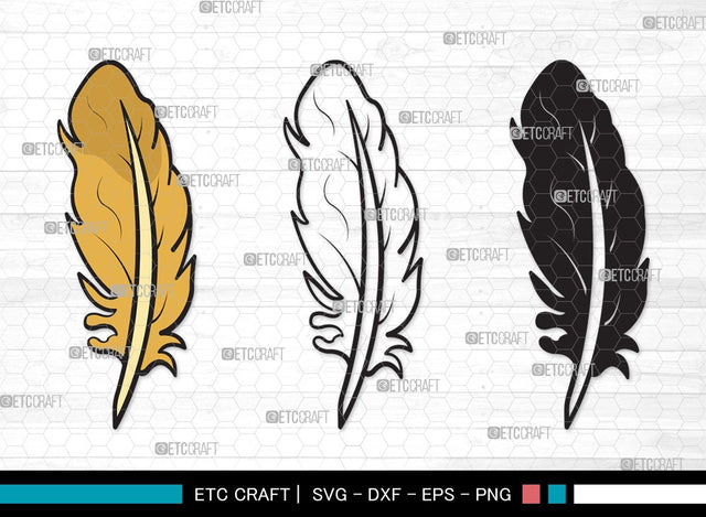 Feather SVG | Boho Feathers Svg | Feathers Svg | Tribal Boho Svg | Feather Clipart SVG ETC Craft 