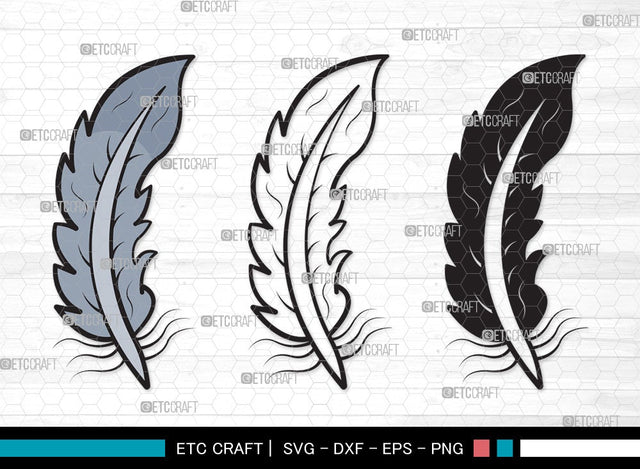 Feather SVG | Boho Feathers Svg | Feathers Svg | Tribal Boho Svg | Feather Clipart SVG ETC Craft 