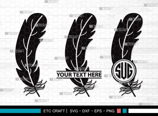 Feather SVG | Boho Feathers Svg | Feathers Svg | Tribal Boho Svg | Feather Clipart SVG ETC Craft 