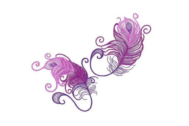 Feathers Embroidery Design Embroidery/Applique DESIGNS Nino Nadaraia 