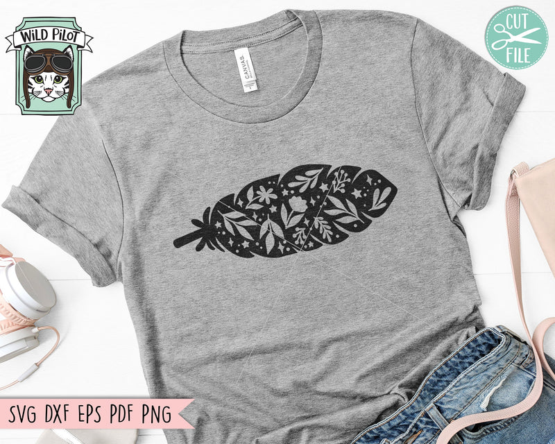 Feathers SVG Cut File, Boho SVG, Tribal SVG, Indian svg, Native ...