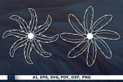 feathers Wreath Laser-cut svg bundle SVG MD JOYNAL ABDIN 