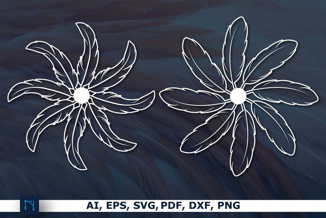 feathers Wreath Laser-cut svg bundle SVG MD JOYNAL ABDIN 