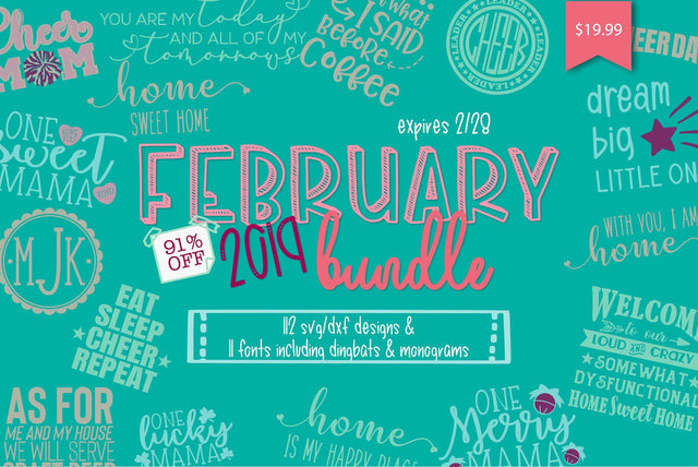February 2019 Bundle Bundle So Fontsy Design Shop 