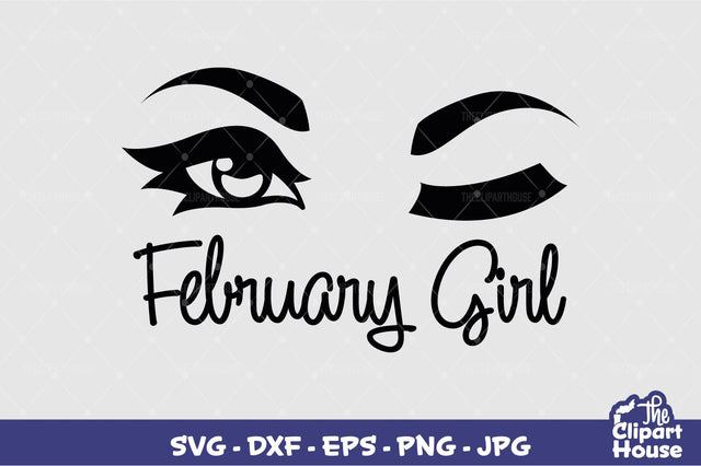 February Girl SVG The Clipart House 