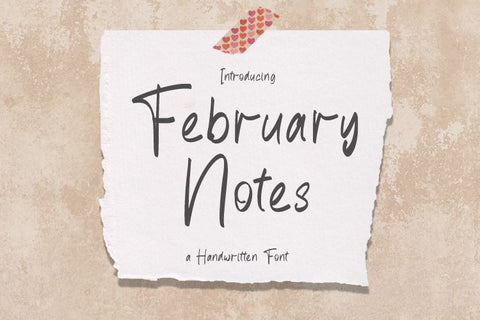 February Notes Font Irvan Randi 