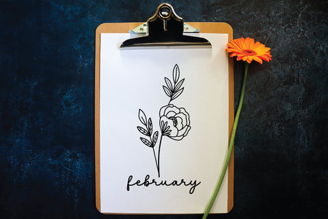 february wildflower svg design SVG sk.swapon Roy 