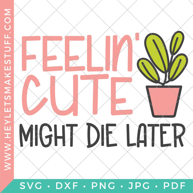 Feelin' Cute, Might Die Later SVG Hey Let's Make Stuff 