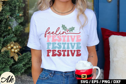 Feelin festive Retro SVG SVG akazaddesign 