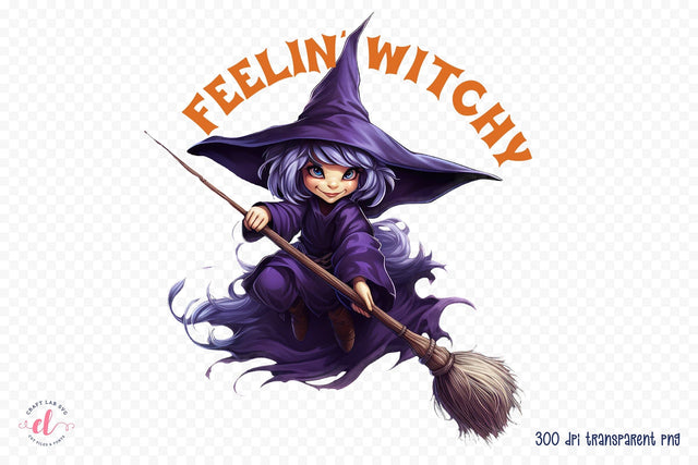 Feelin Witchy - Funny Halloween Sublimation Sublimation CraftLabSVG 