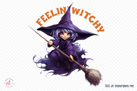 Feelin Witchy - Funny Halloween Sublimation Sublimation CraftLabSVG 