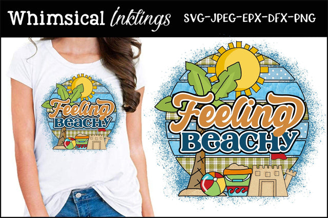 Feeling Beachy Sublimation Clipart Sublimation Whimsical Inklings 