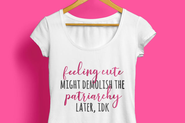 Feeling Cute Patriarchy Smasher Embroidery Embroidery/Applique Designed by Geeks 