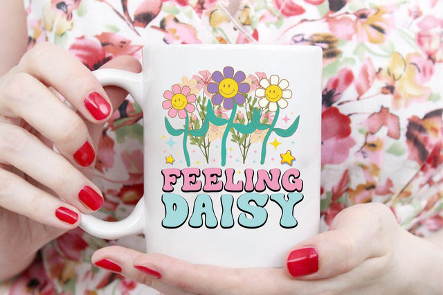 Feeling Daisy Retro PNG Sublimation SVG designartist 