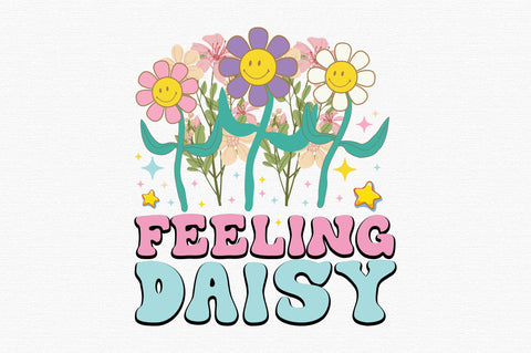 Feeling Daisy Retro PNG Sublimation SVG designartist 