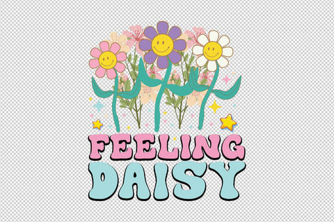 Feeling Daisy Retro PNG Sublimation SVG designartist 