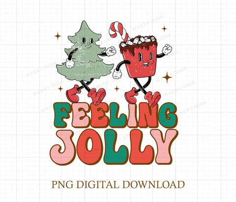 Feeling jolly png , Christmas png , Sublimation file for shirt Design SVG DiamondDesign 