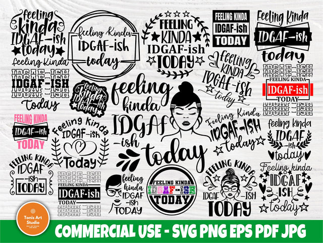 Feeling Kinda IDGAF-ish today SVG, Funny Svg, Png SVG TonisArtStudio 