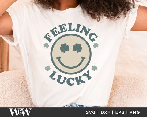 Feeling Lucky Smiley SVG | St Patrick's SVG SVG Wood And Walt 