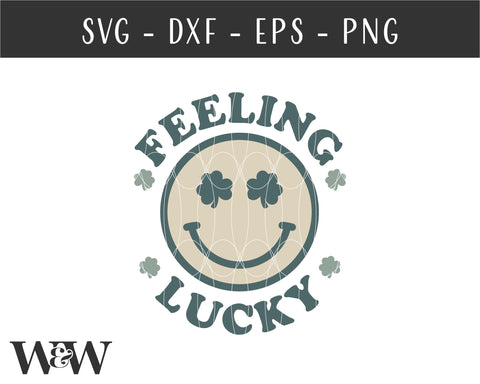 Feeling Lucky Smiley SVG | St Patrick's SVG SVG Wood And Walt 