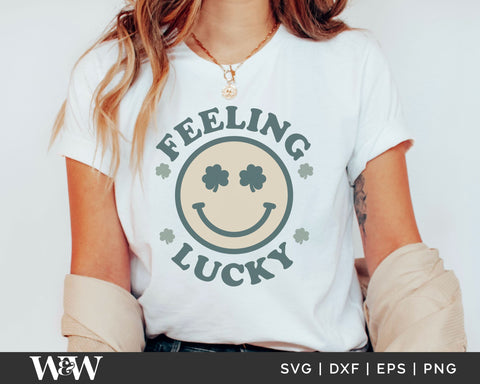 Feeling Lucky Smiley SVG | St Patrick's SVG SVG Wood And Walt 