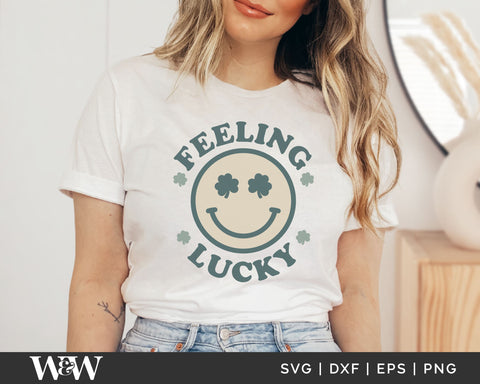 Feeling Lucky Smiley SVG | St Patrick's SVG SVG Wood And Walt 