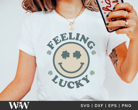 Feeling Lucky Smiley SVG | St Patrick's SVG SVG Wood And Walt 