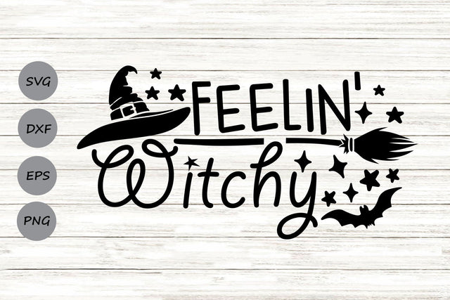 Feeling Witchy| Halloween Witch SVG Cutting Files. SVG CosmosFineArt 