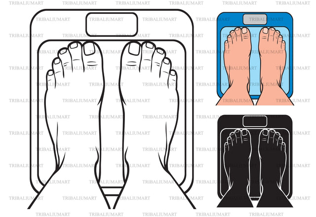 Feet on the scale SVG TribaliumArtSF 