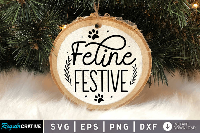Feline festive SVG Design SVG Regulrcrative 