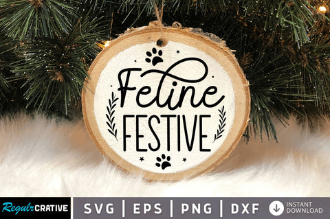 Feline festive SVG Design SVG Regulrcrative 