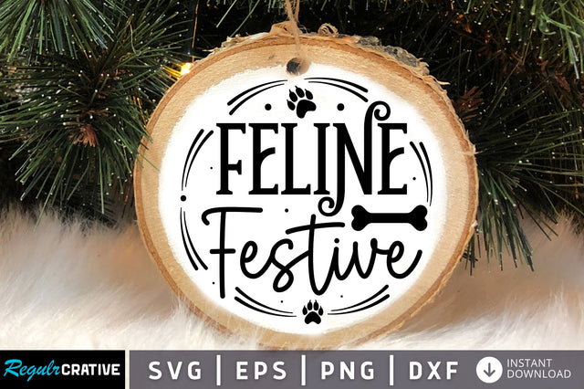 Feline festive SVG Design SVG Regulrcrative 