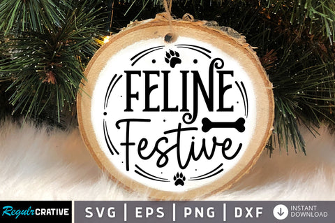 Feline festive SVG Design SVG Regulrcrative 