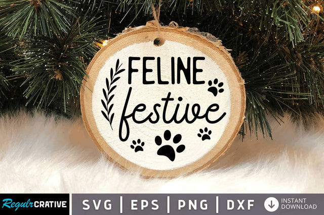 Feline festive SVG Design SVG Regulrcrative 