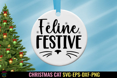 Feline Festive SVG I Cat Ornaments SVG I Christmas Cats SVG SVG Happy Printables Club 