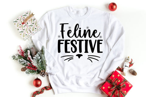 Feline Festive SVG I Cat Ornaments SVG I Christmas Cats SVG SVG Happy Printables Club 