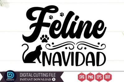 Feline festive SVG SVG DESIGNISTIC 