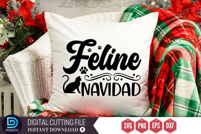 Feline navidad SVG SVG DESIGNISTIC 