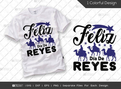 Feliz Día De Reyes SVG Cut File | Three Wise Men Svg | Three Kings Day Svg | Christians Svg | Spanish Christmas Svg | Holiday Svg | Epiphany Quote Design SVG ETC Craft 