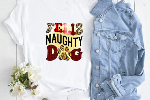 Feliz Naughty Dog Sublimation SVGArt 