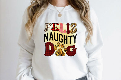Feliz Naughty Dog Sublimation SVGArt 