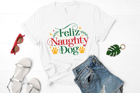 Feliz Naughty Dog SVG - Christmas Dog SVG SVG CraftLabSVG 