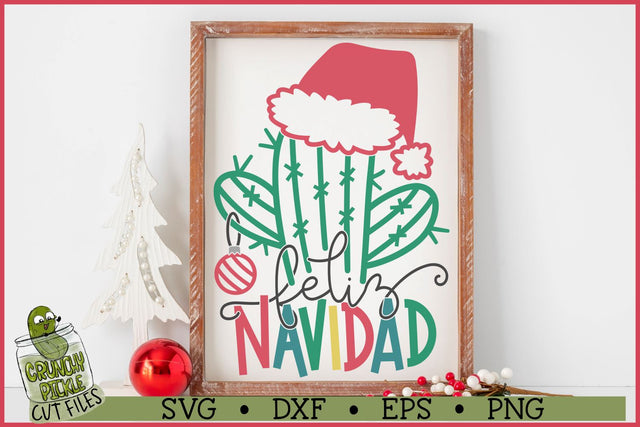 Feliz Navidad Christmas SVG File SVG Crunchy Pickle 