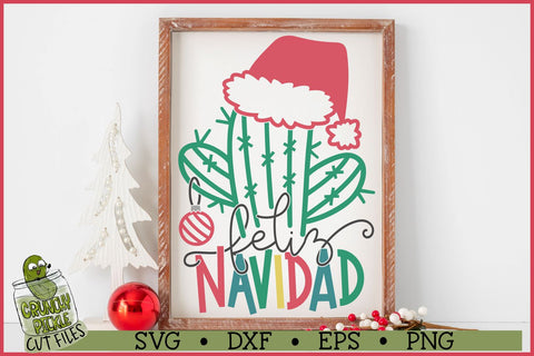 Feliz Navidad Christmas SVG File SVG Crunchy Pickle 