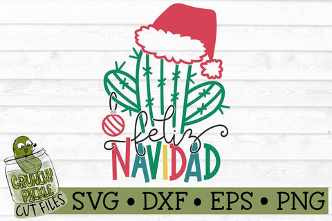 Feliz Navidad Christmas SVG File SVG Crunchy Pickle 