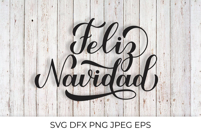 Feliz Navidad. Merry Christmas in Spanish. Calligraphy lettering SVG SVG LaBelezoka 